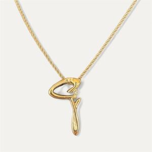 GIVENCHY Gold “G” with Rhinestone on Rope Chain